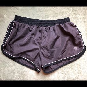 Black and grey running shorts